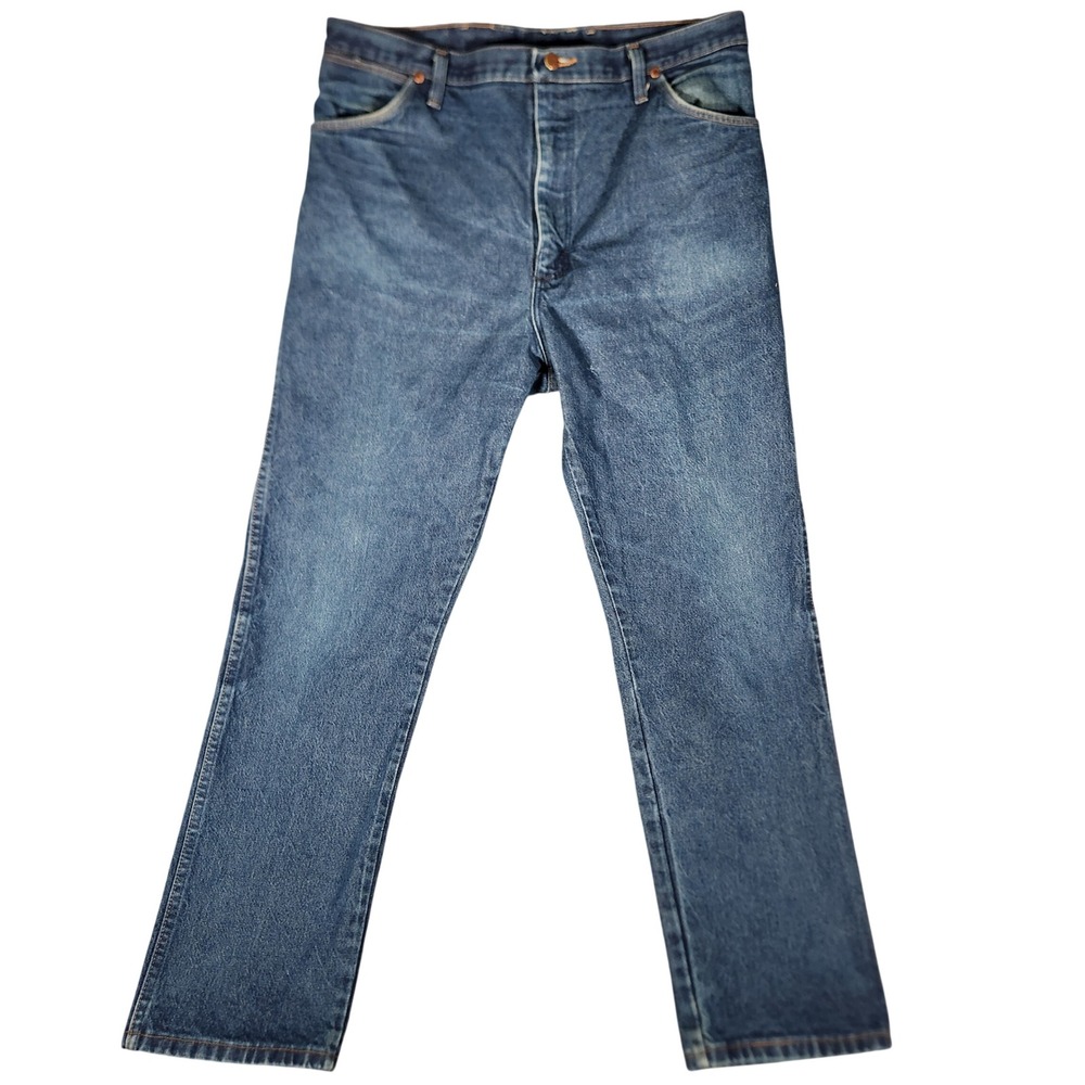 Wrangler 13MWZ Jeans Mens 40X32 Blue Cowboy Cut Straight Leg Denim